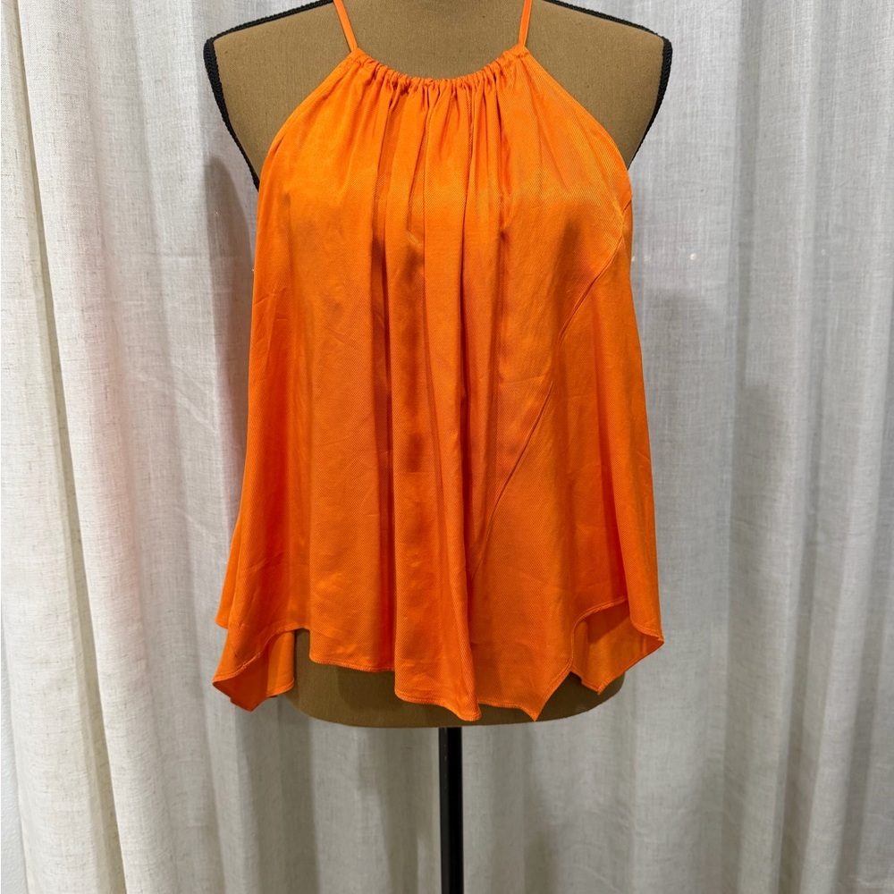 Maeve Vibrant Orange Halter Blouse
